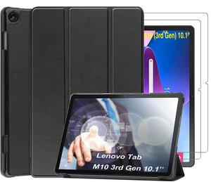Lenovo M10 3rd Gen Case Cover & Glass Screen Protector 10.1 TB328FU /TB328XU