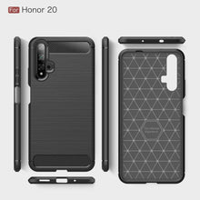 Honor 20S Case Carbon Fibre Cover & Glass Screen Protector