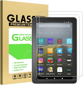 AMAZON Fire HD 8 Plus 2020 Case,  Leather Folio Stand Cover Screen Protector