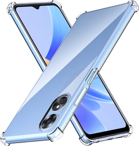 Oppo A17 Case, Clear Shockproof Phone Cover And Screen Protector