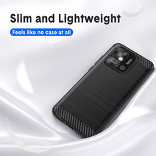 Xiaomi Redmi 10C Case, Carbon Fibre Cover & Glass Screen Protector