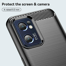 Oppo Find X5 Lite Case Carbon Fibre Gel Cover & Glass Screen Protector