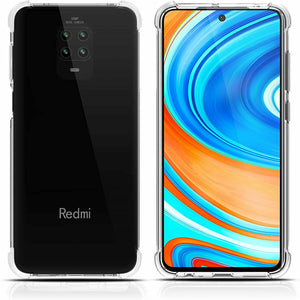 Xiaomi Redmi Note 9 Pro Case Clear Shockproof Cover & Glass Screen Protector