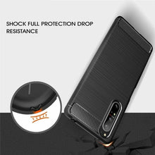 Sony Xperia 1 III Case Carbon Fibre Cover & Glass Screen Protector
