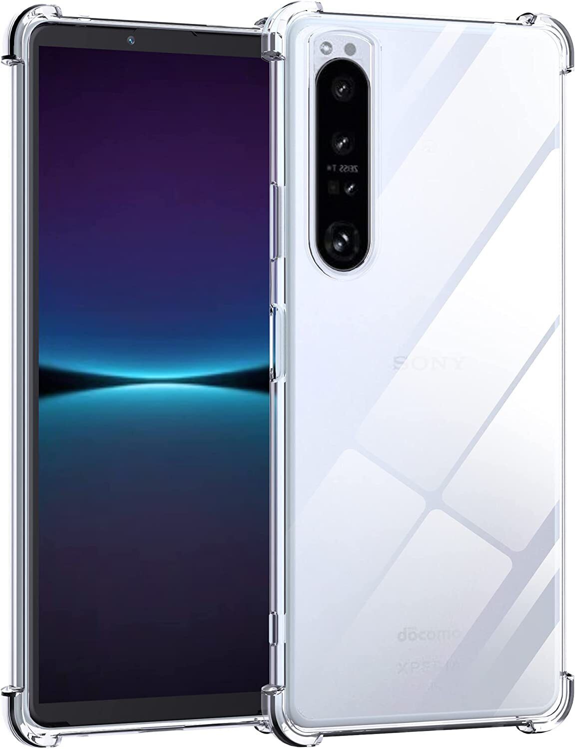 Fits Sony Xperia 1 IV 5G Case Clear Shockproof Cover & Glass Screen Protector