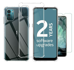 Nokia G21 Case Clear Shockproof & Glass Screen Protector