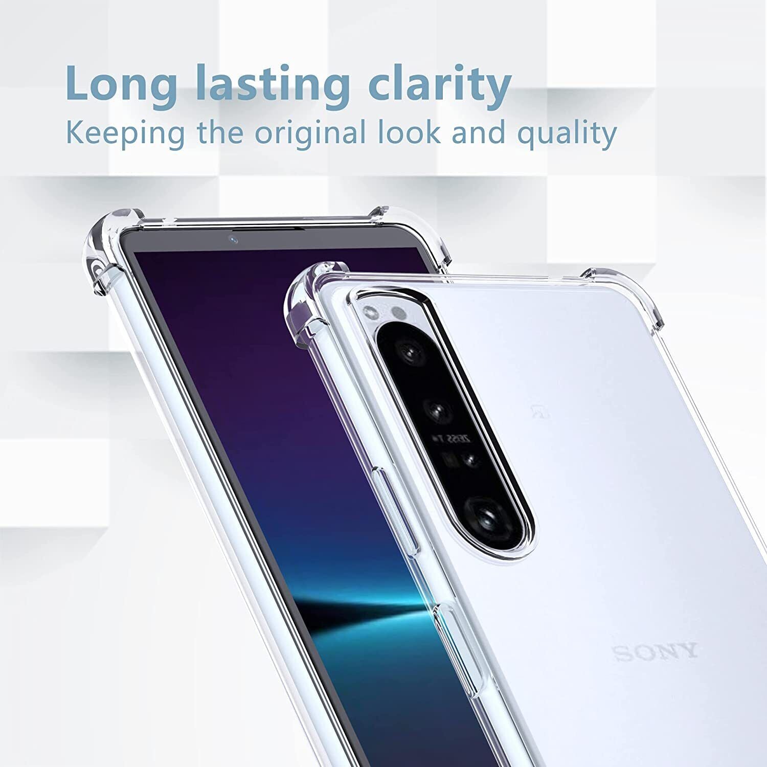 Fits Sony Xperia 1 IV 5G Case Clear Silicone Slim Shockproof Gel Cover