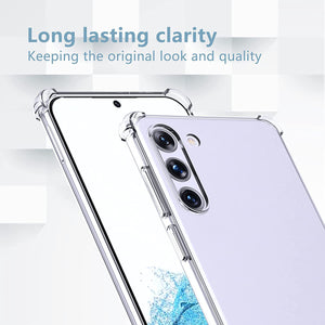 Samsung Galaxy S23 Case, Clear Shockproof  Cover &Glass Screen Protector