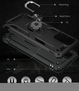 Xiaomi Redmi Note 10 Pro Case Kickstand Cover & Glass Screen Protector