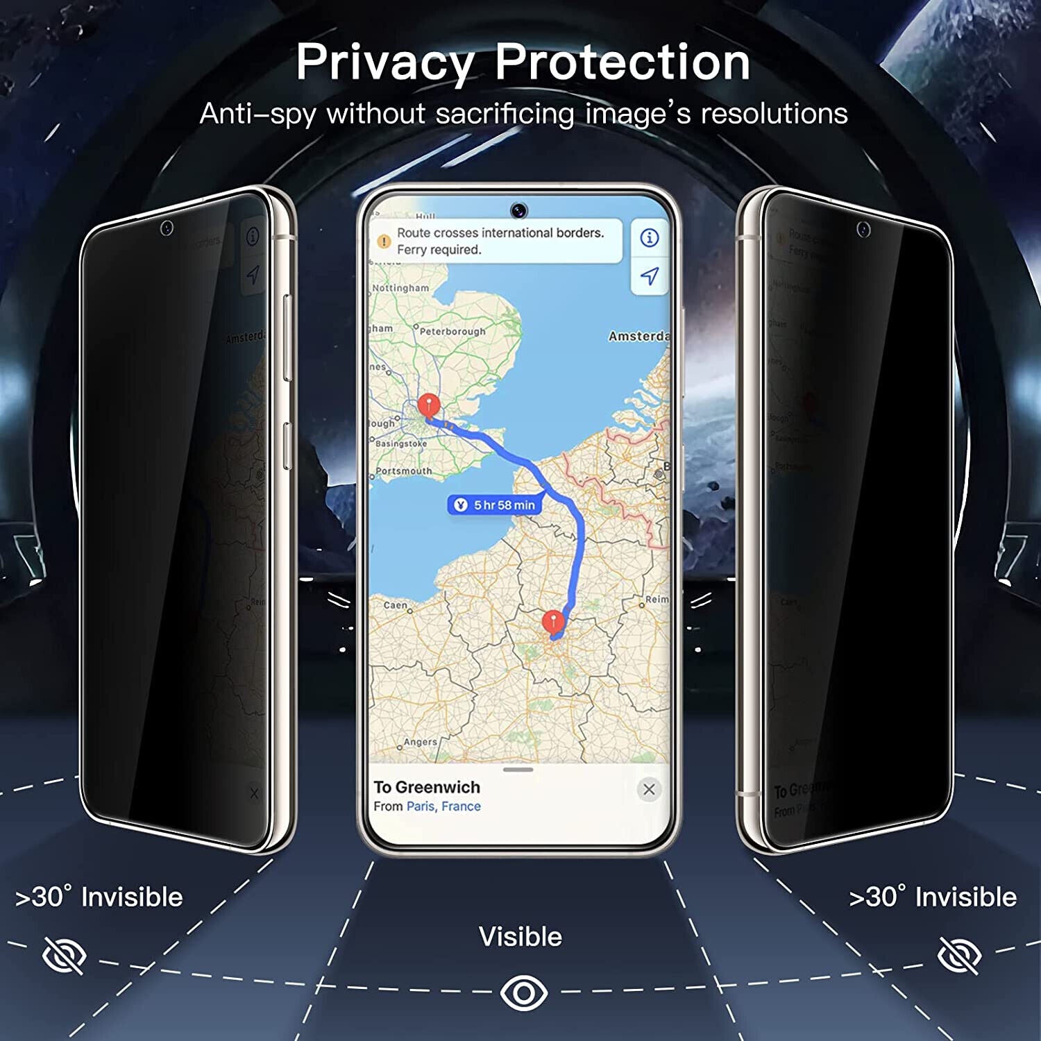 2 Pack Samsung Galaxy S23+ Plus Screen Protector Glass Privacy Anti-Spy