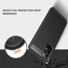Samsung Galaxy A52 Case Carbon Fibre Cover & Glass Screen Protector
