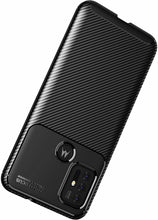 Motorola Moto G20 Case Carbon Slim Cover & Glass Screen Protector