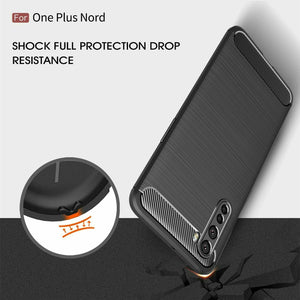 OnePlus Nord Case Carbon Fibre Cover & Glass Screen Protector