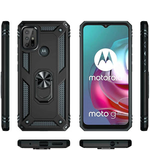 Motorola Moto G30 Case Kickstand Cover & Glass Screen Protector