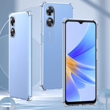 Oppo A17 Case, Clear Shockproof Phone Cover And Screen Protector