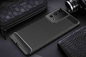 Samsung Galaxy S21 Ultra 5G Case Carbon Gel Cover Ultra Slim Shockproof