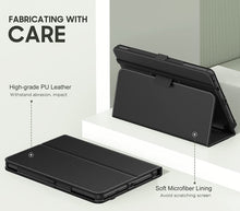 AMAZON Fire HD 8 Plus 2020 Case,  Leather Folio Stand Cover Screen Protector
