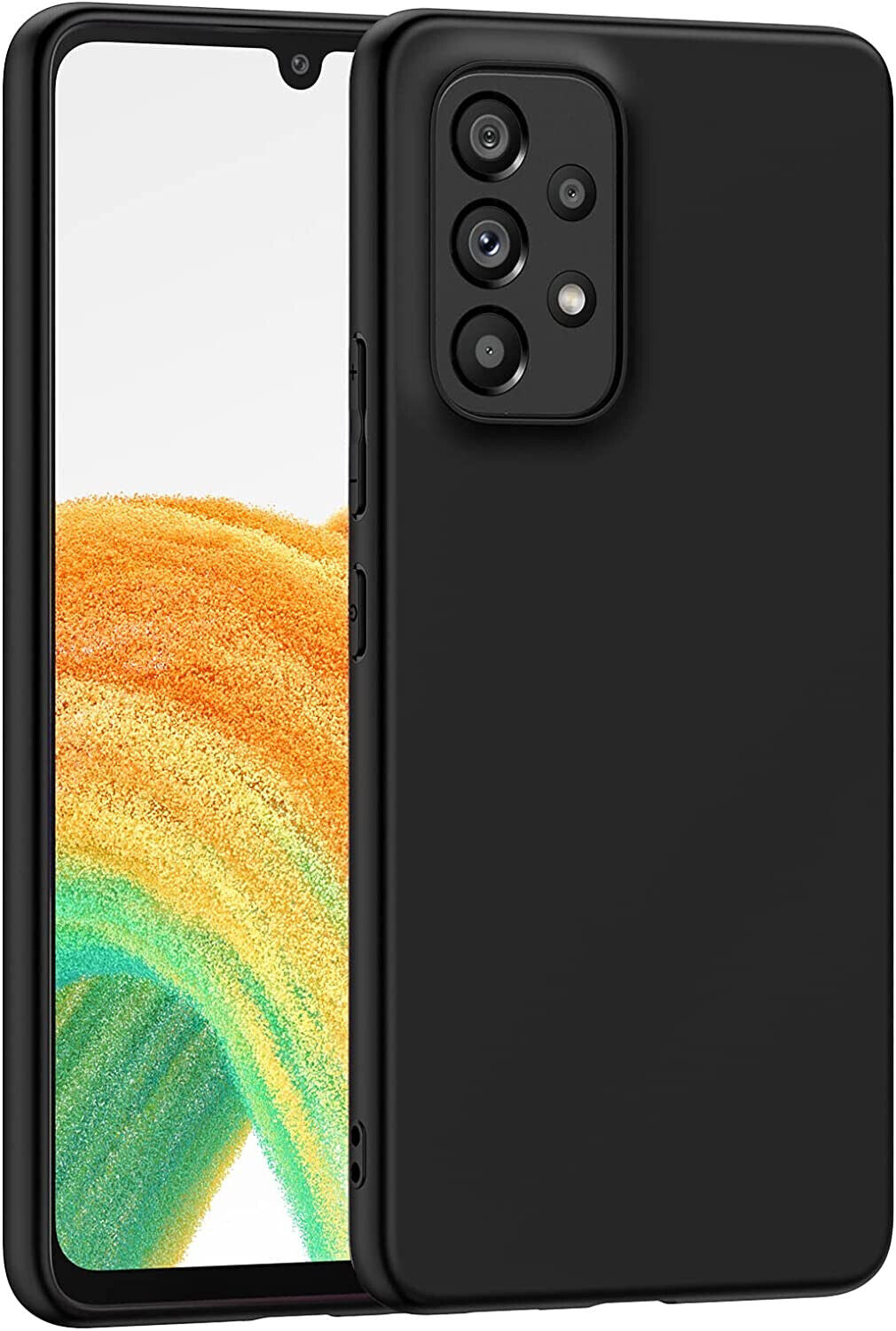 Samsung Galaxy A33 5G Case Slim Silicone Gel Cover - Matte Black