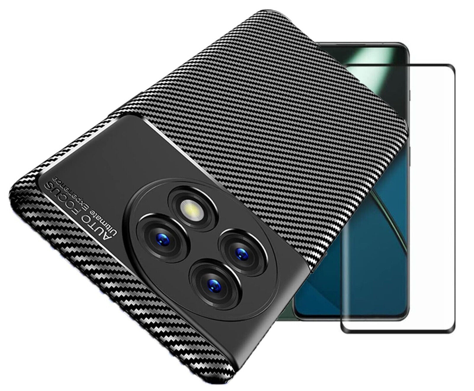 OnePlus 11 Case, Carbon Slim Phone Cover & Glass Screen Protector