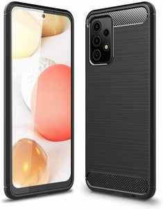 Samsung Galaxy A52s 5G Case Carbon Fibre Cover & Glass Screen Protector