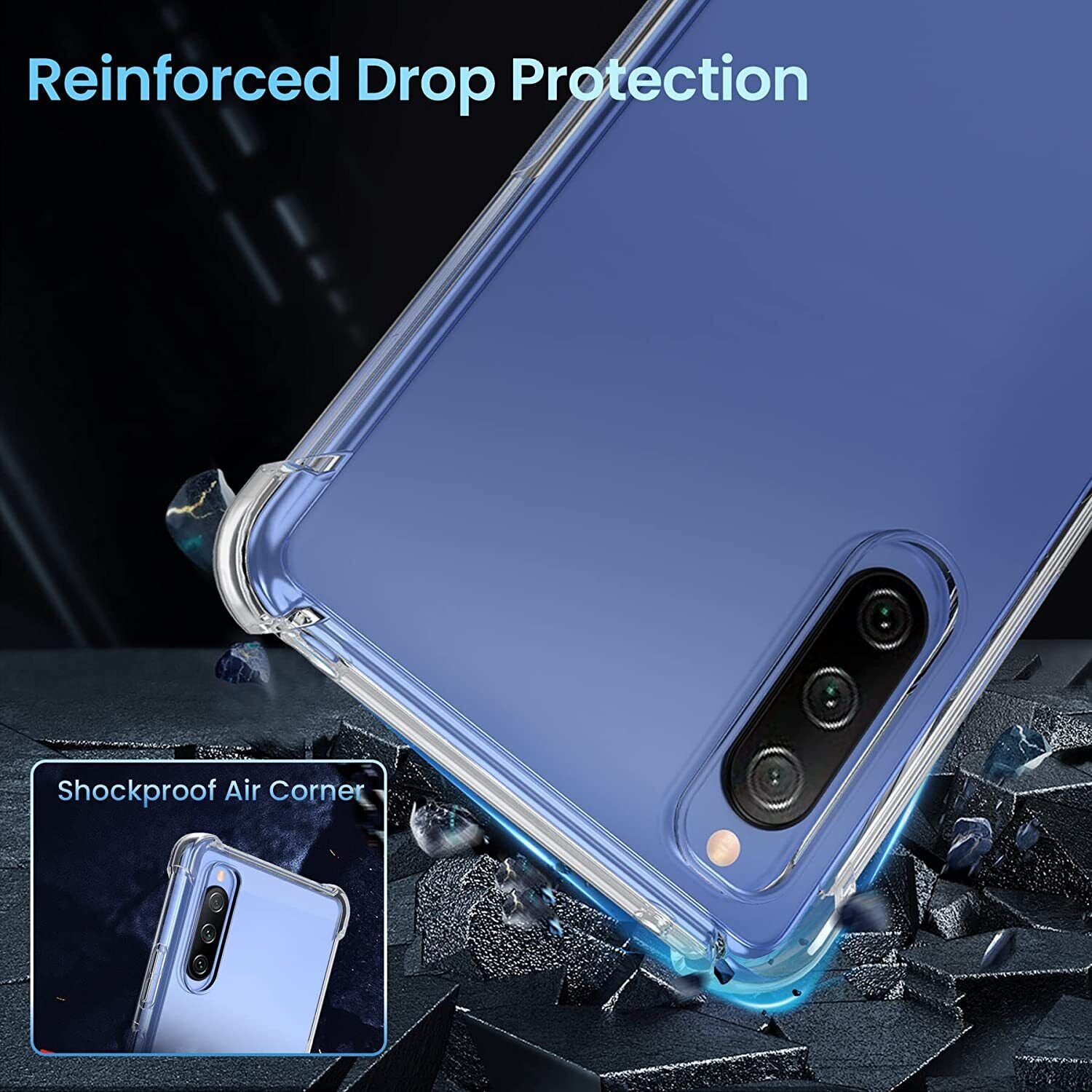 Sony Xperia 10 IV Case Clear Silicone Slim Shockproof Gel Cover