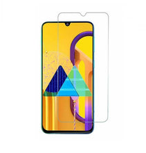 Samsung Galaxy M30s Case Carbon Fibre Cover & Glass Screen Protector