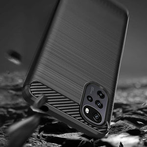Motorola Moto G22 Case Carbon Fibre Gel Cover Ultra Slim Shockproof