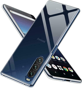 Sony Xperia 5 III Case Clear Gel Cover & Glass Screen Protector