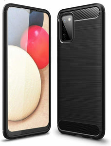 Samsung Galaxy A03s Case Carbon Fibre Gel Cover Ultra Slim Shockproof