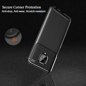 Xiaomi Redmi Note 9S Case Carbon Gel Cover Ultra Slim Shockproof