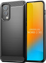 OnePlus Nord 2 5G Case Carbon Fibre Cover & Glass Screen Protector