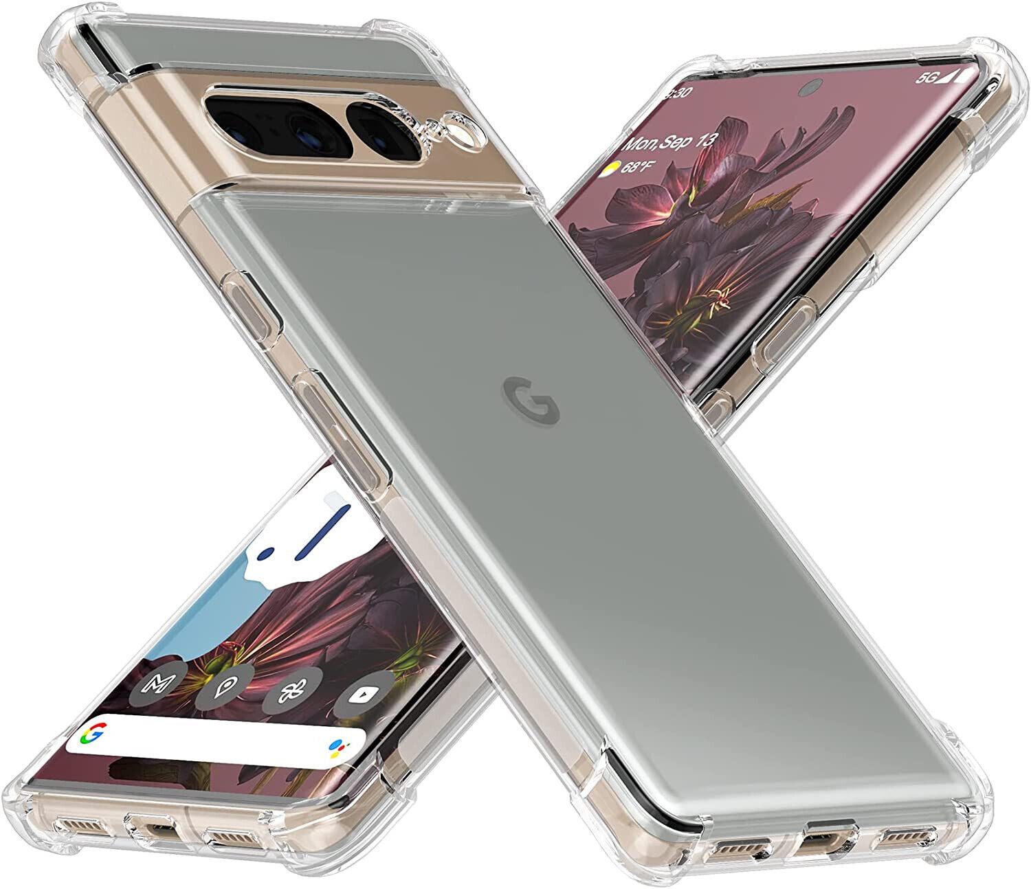 Google Pixel 7 Pro Case Clear Silicone Slim Shockproof Gel Cover
