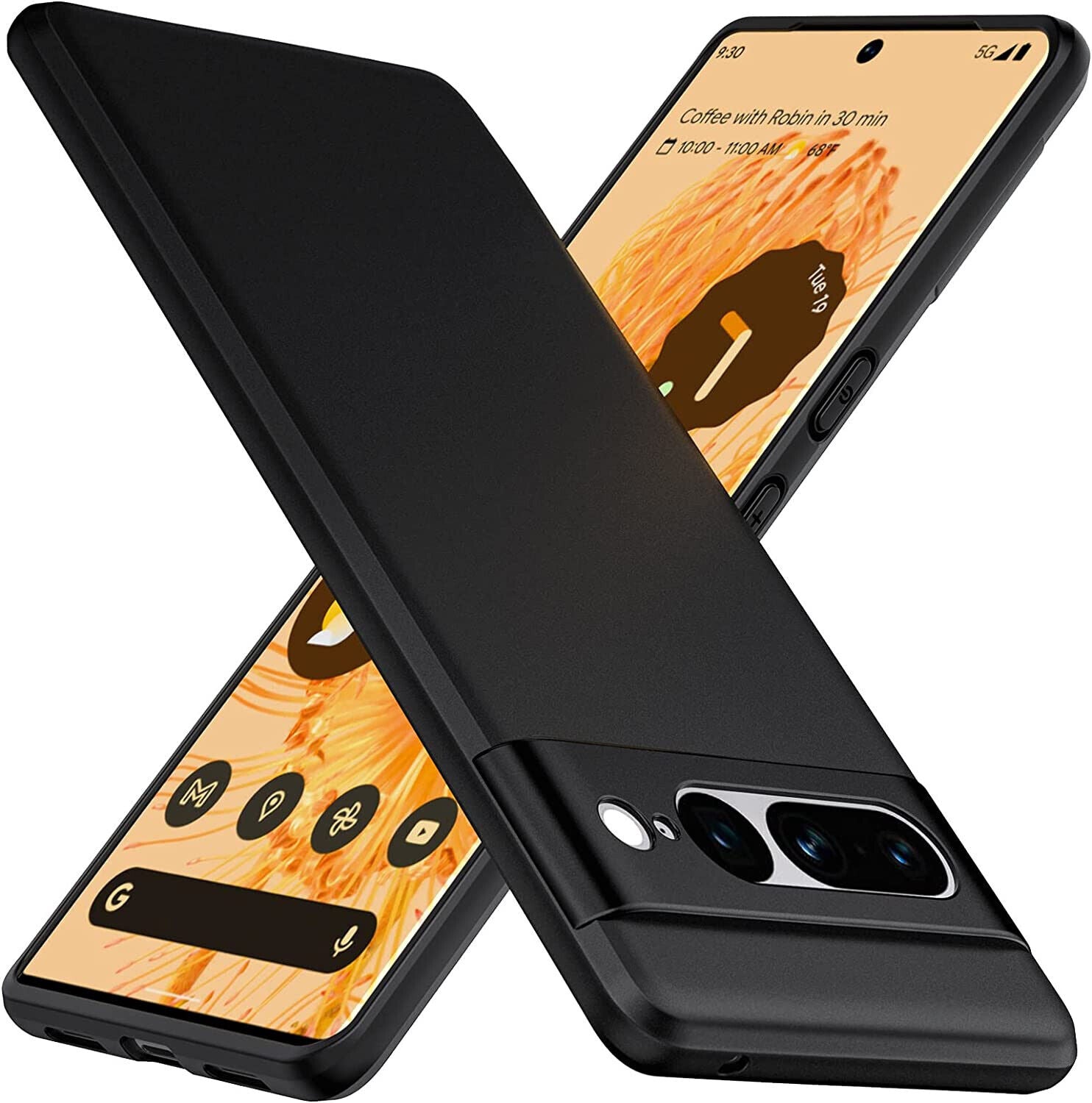 Google Pixel 7 Pro Case Slim Soft Silicone Gel Cover - Matte Black