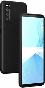 Sony Xperia 10 III Case Slim Silicone Gel Cover - Matte Black