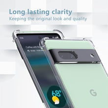 Google Pixel 6a Case Clear Shockproof Cover & Glass Screen Protector