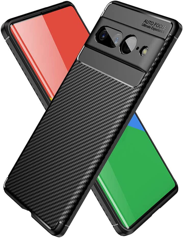 Google Pixel 7 Pro Case Carbon Gel Cover Ultra Slim Shockproof
