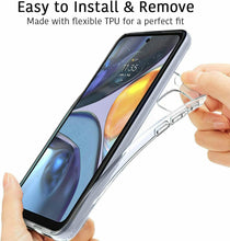 Motorola Moto G22 Case Clear Silicone Ultra Slim Gel Cover