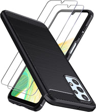 Samsung Galaxy A23 4G/5G Case Carbon Fibre Cover & Glass Screen Protector