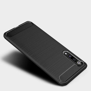 Samsung Galaxy A30s Case Carbon Fibre Gel Cover Ultra Slim Shockproof