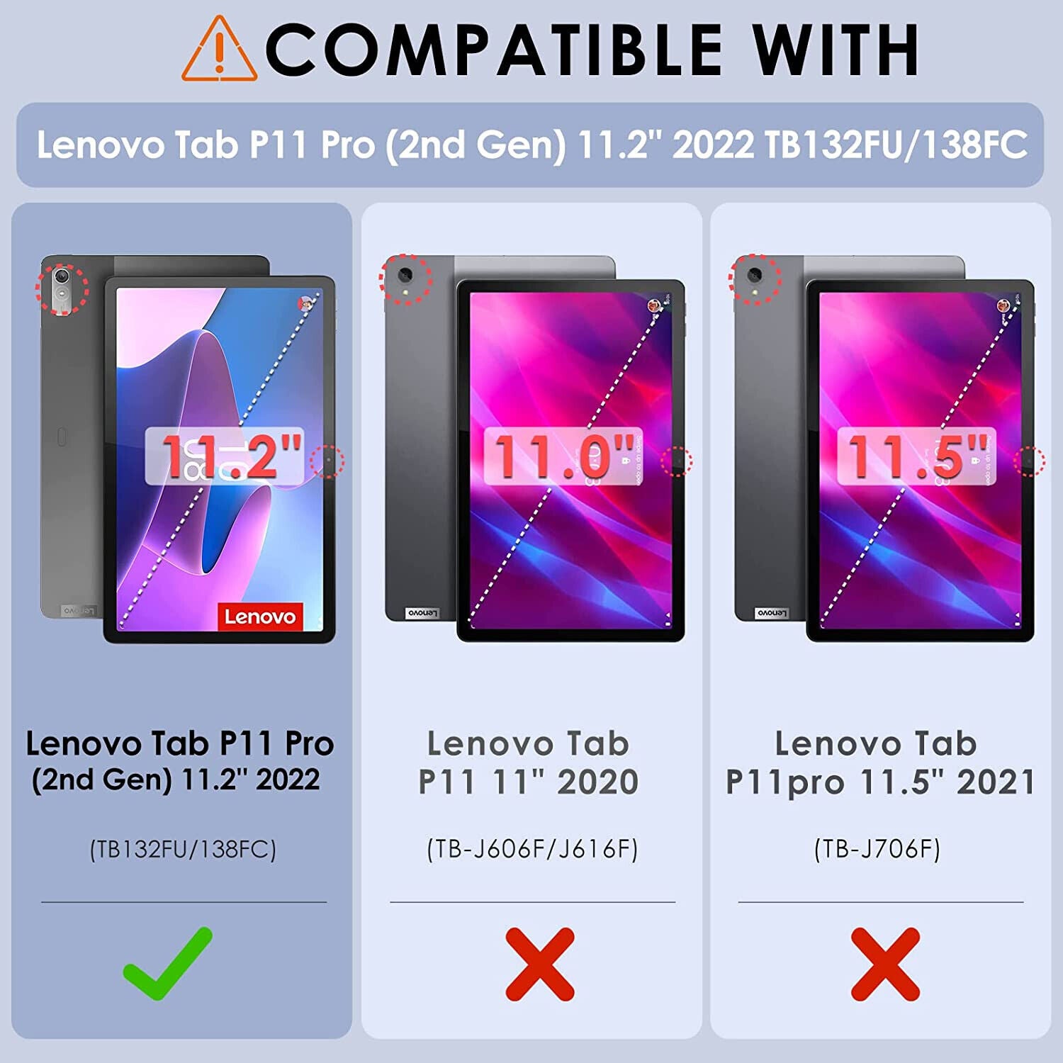 Lenovo Tab P11 Pro Gen 2 360 ° Rotating Case Stand Cover Glass Protector