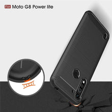 Motorola Moto G8 Power Lite Case Carbon Fibre Gel Cover Ultra Slim