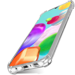 Samsung Galaxy A41 Case Clear Shockproof Cover & Glass Screen Protector