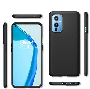 OnePlus 9 Case Slim Silicone Cover & Glass Screen Protector