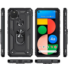 Google Pixel 4a Case Kickstand Cover & Glass Screen Protector