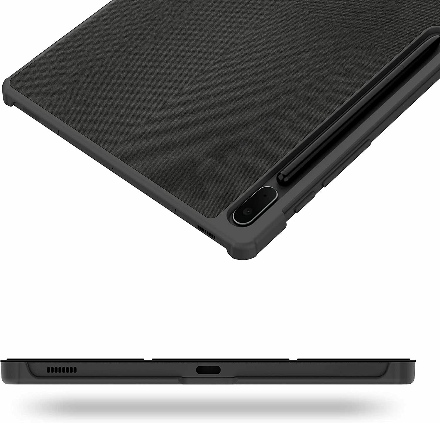 Samsung Galaxy Tab S7 FE Smart Case Stand Cover & Glass Screen Protector