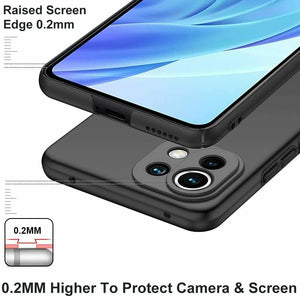 Xiaomi Mi 11 Lite Case Slim Hard Back Cover & Glass Screen Protector