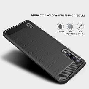 Xiaomi Mi A3 Case Carbon Fibre Gel Cover Ultra Slim Shockproof