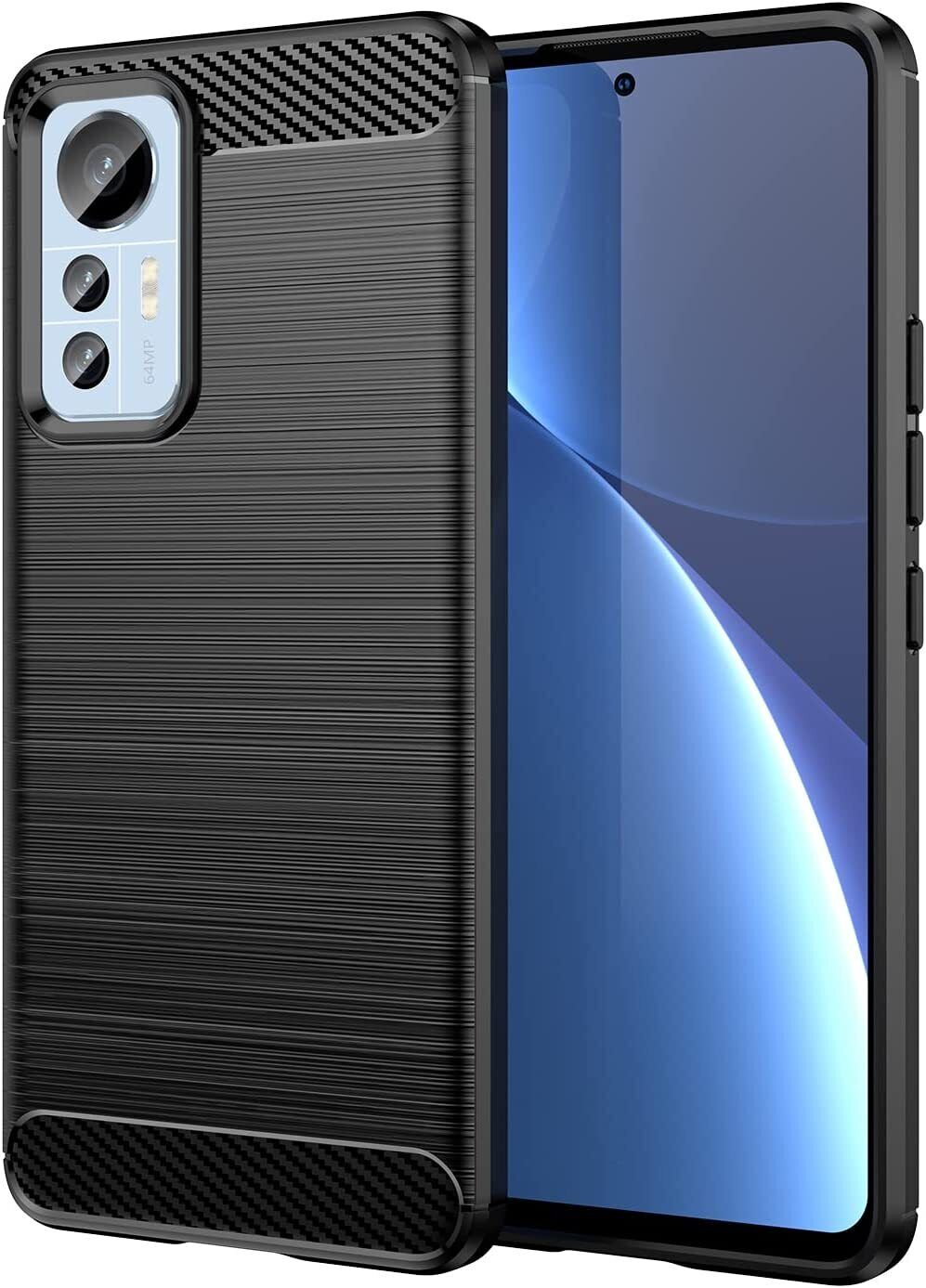 Xiaomi 12 Lite Case Carbon Fibre Gel Cover Ultra Slim Shockproof