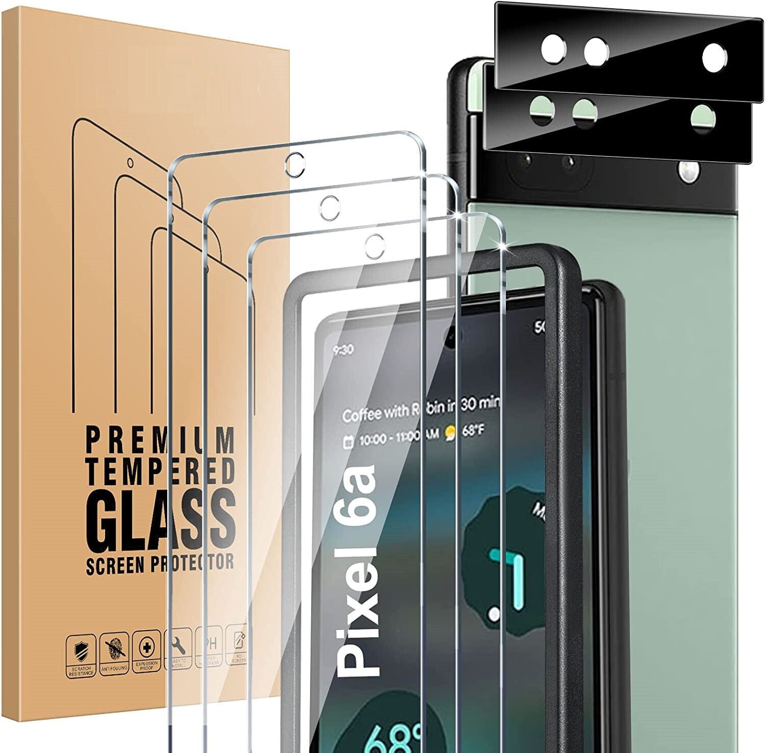 Google Pixel 6a 5G Glass Screen Protector & Camera lens Glass