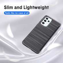 Samsung Galaxy A23 4G/5G Case Carbon Fibre Cover & Glass Screen Protector